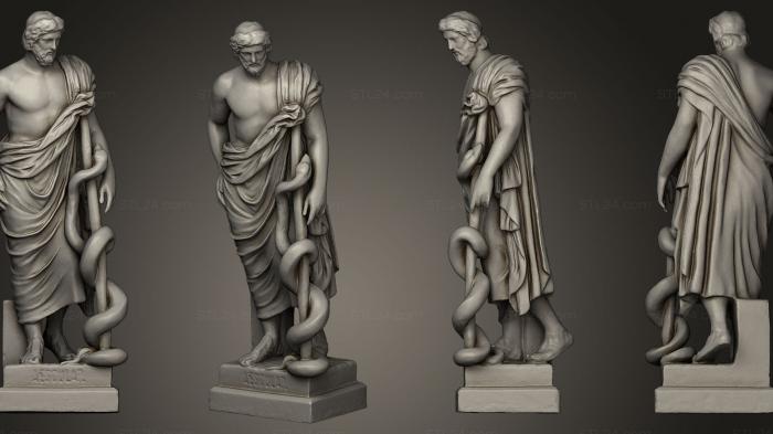Статуи античные и исторические (Асклепий, STKA_0751) 3D модель для ЧПУ станка